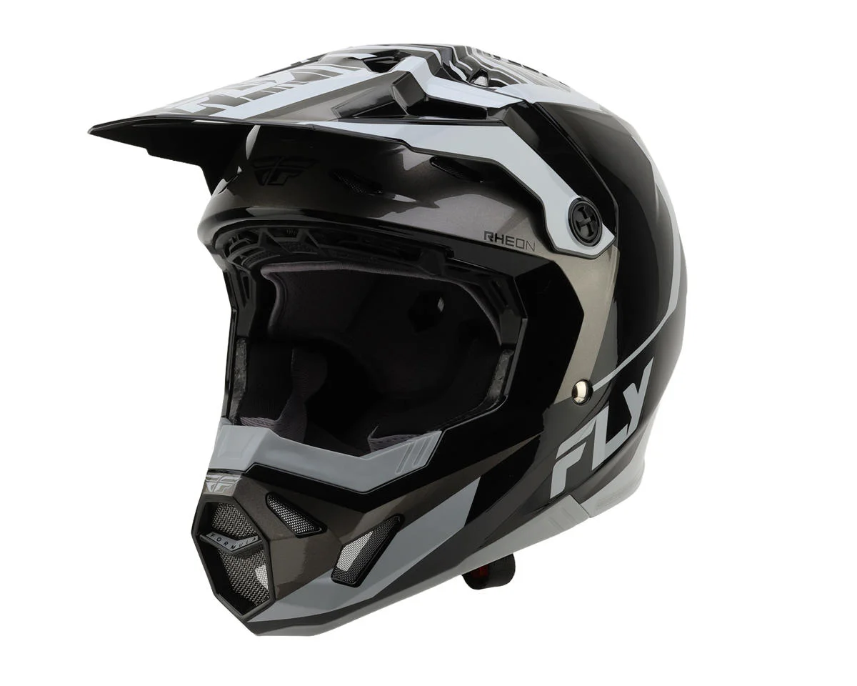 Fly Racing Formula CP Charge Helmet (Black/Grey) (Youth L)